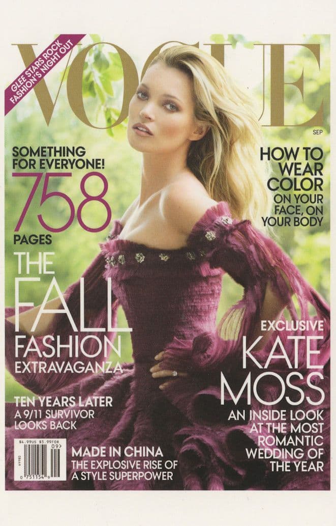 Kate Moss Celebrity Wedding 9/11 Survivor Disaster Postcard