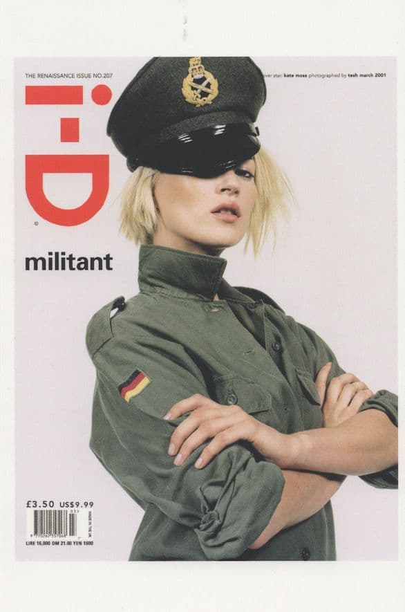 Kate Moss In Military Army Uniform 2001 Magazine Photo Postcard