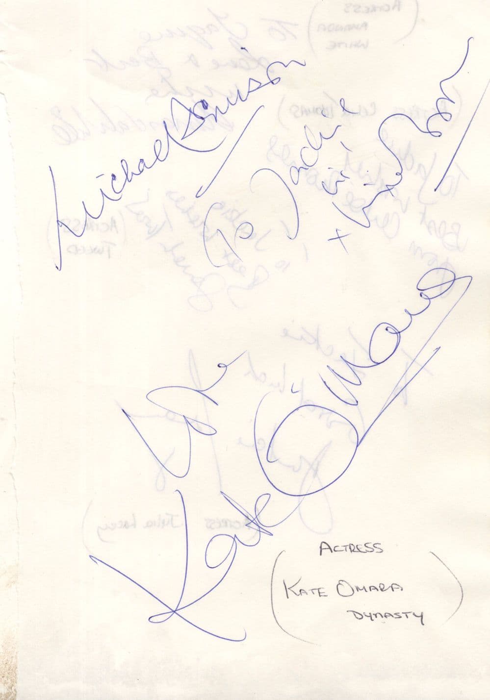 Kate Omara Dynasty Vintage 7x MULTI Hand Signed Autograph s