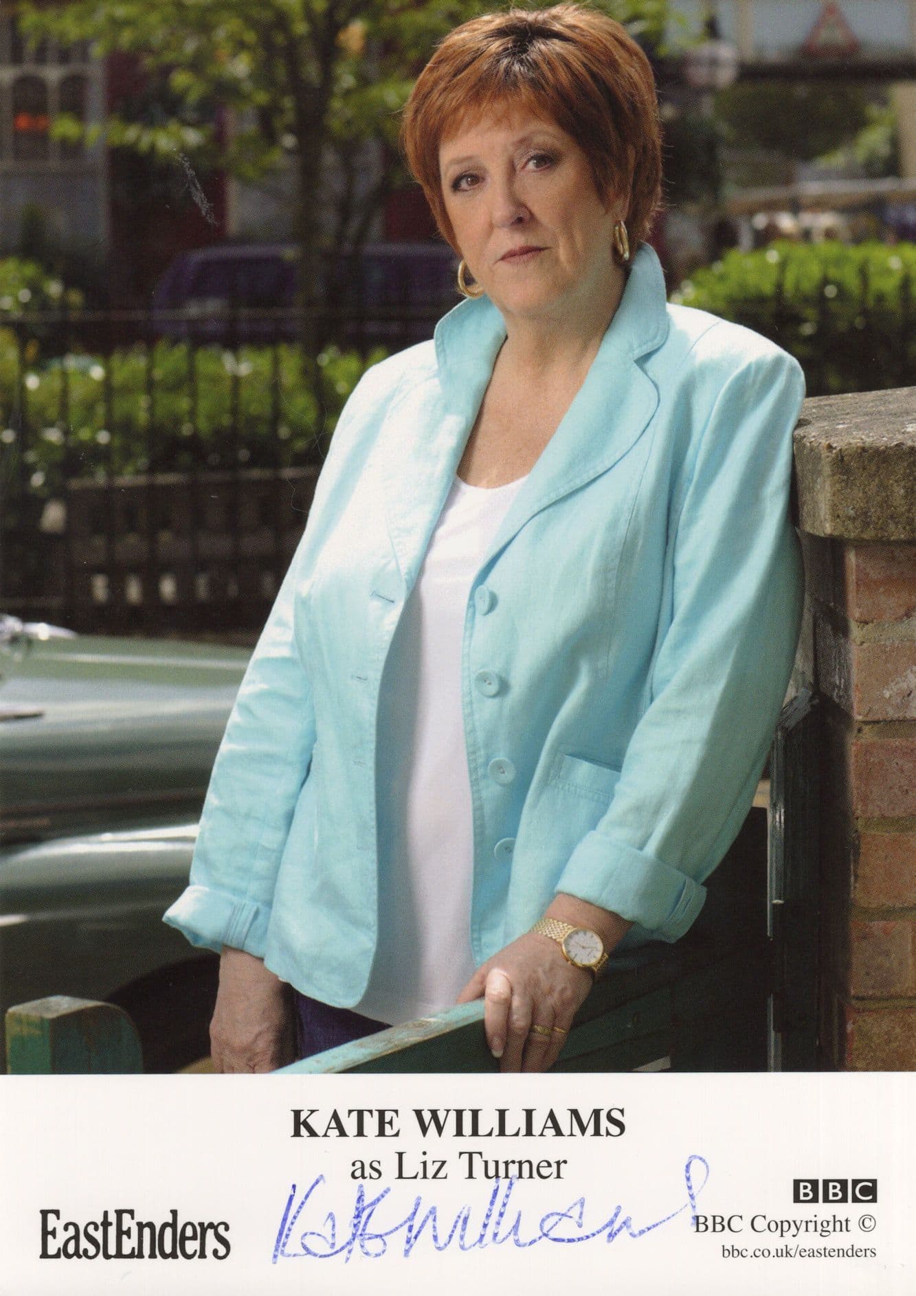 Kate Williams as Liz Turner BBC Eastenders Hand Signed Cast Card Photo