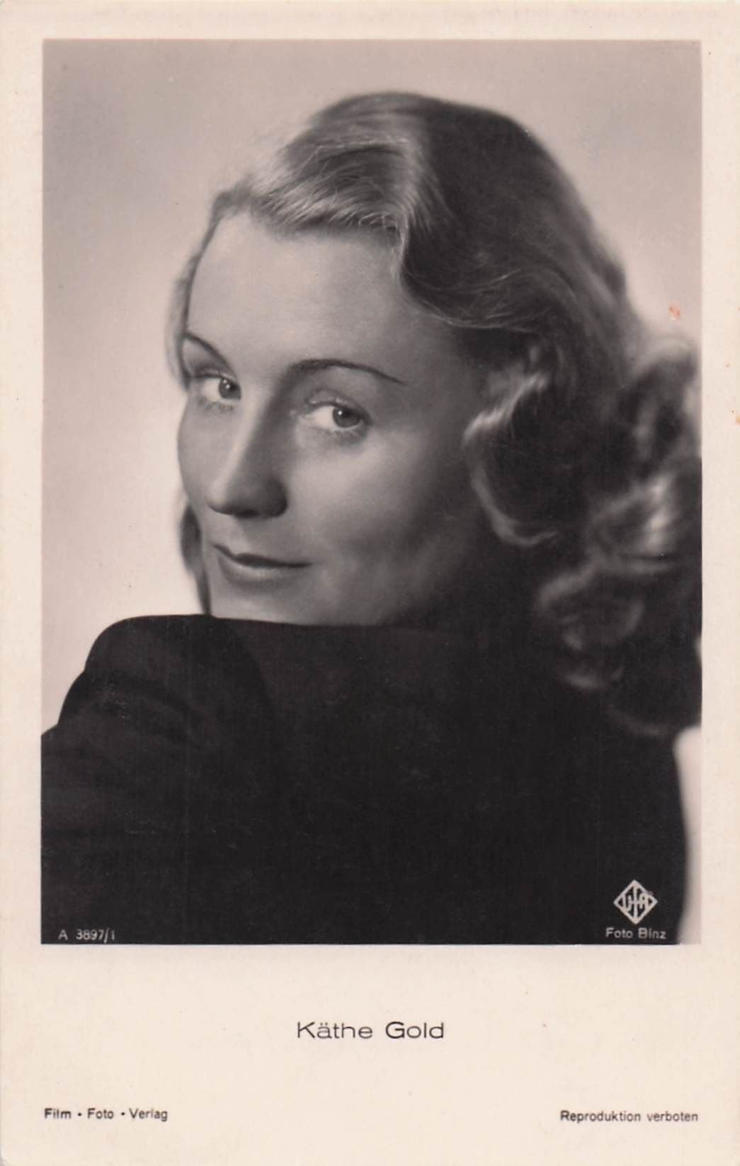 Kathe Gold Austrian Film Cinema Actress Old Real Photo Postcard