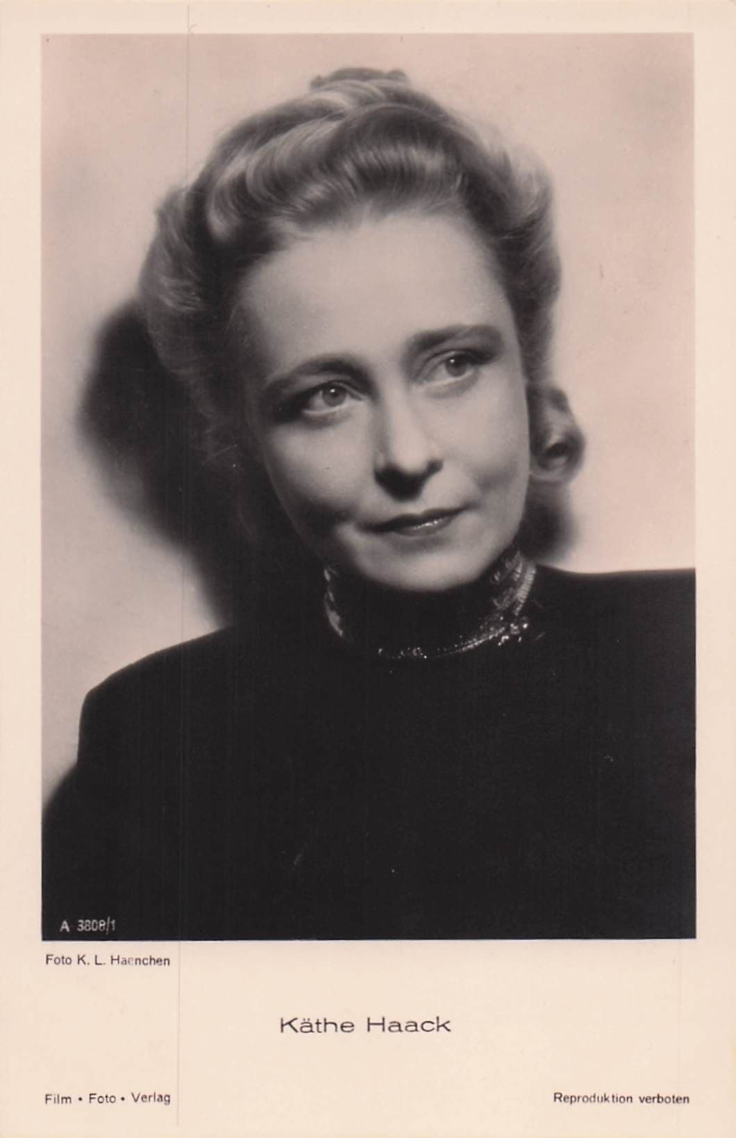 Kathe Haack German Actress Of 200 Films Old Real Photo Postcard