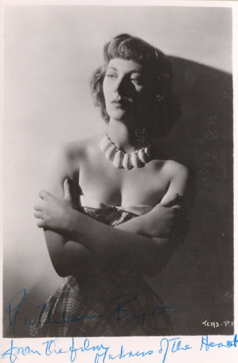 Kathleen Byron Madness Of The Heart Film Antique Hand Signed Photo