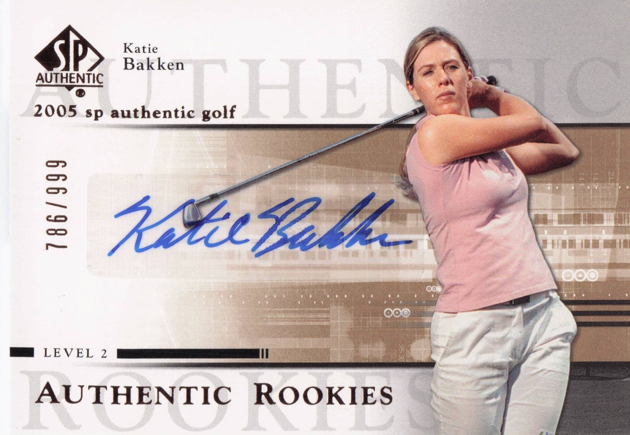 Katie Bakken Authentic Rookies 2005 Golf SP Hand Signed Autograph Card