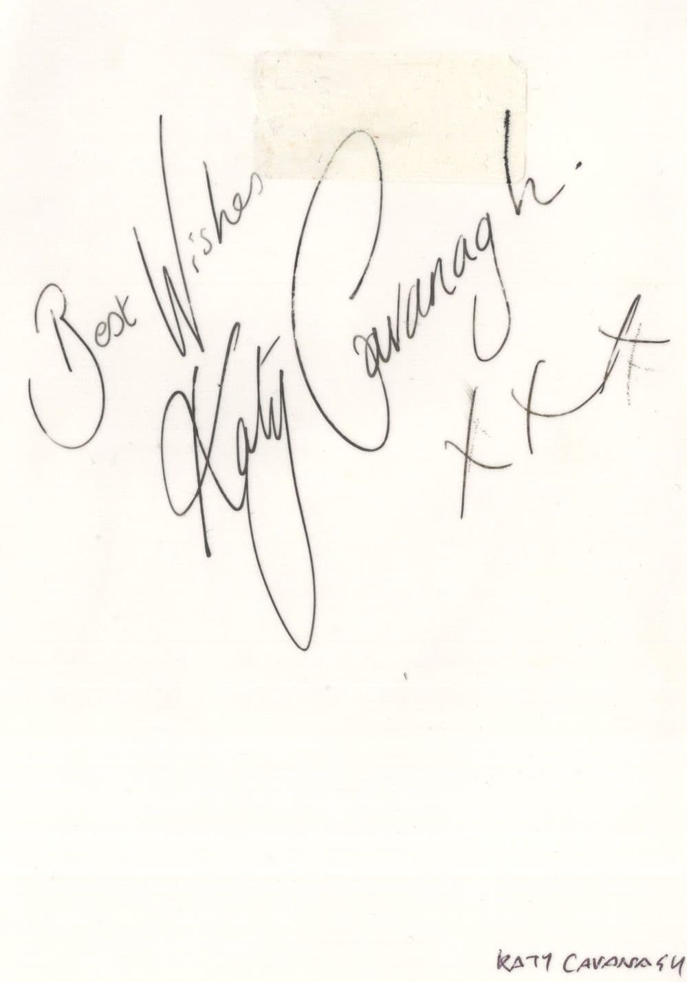 Katy Cavanagh Coronation Street Reverse Hand Signed Photo
