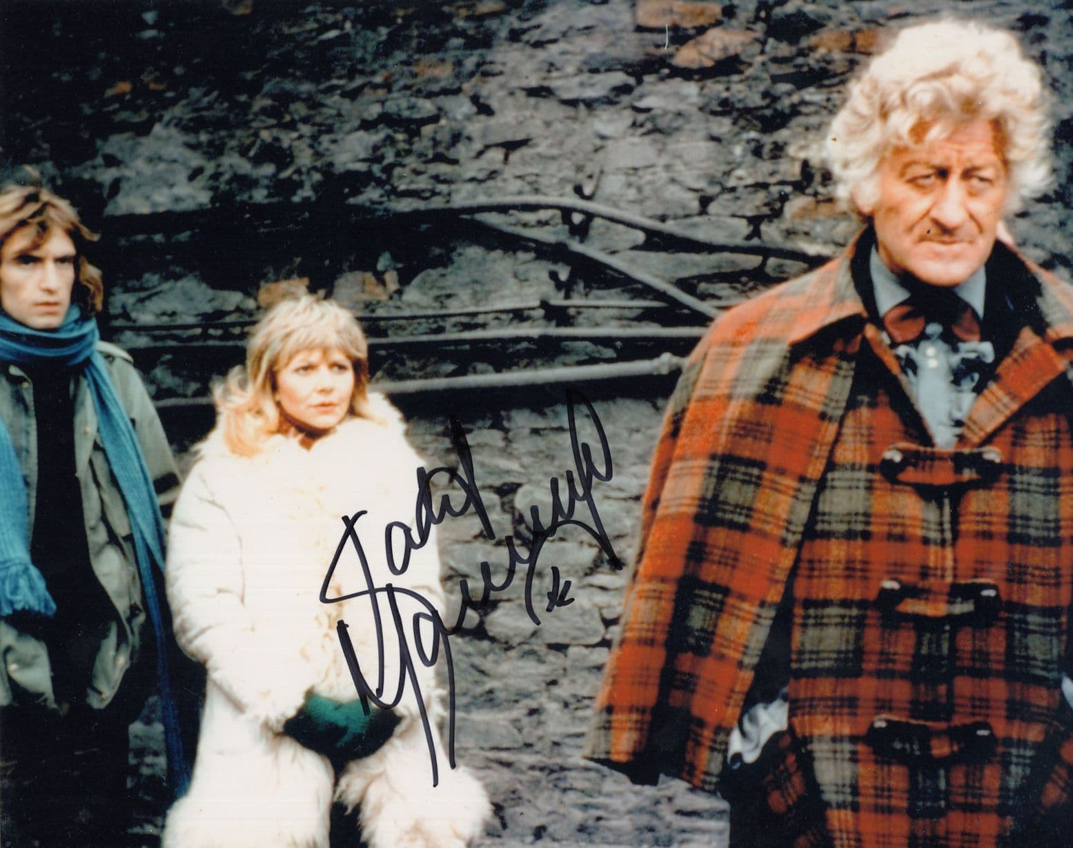 Katy Manning With Dr Who Jon Pertwee 10x8 Hand Signed Photo