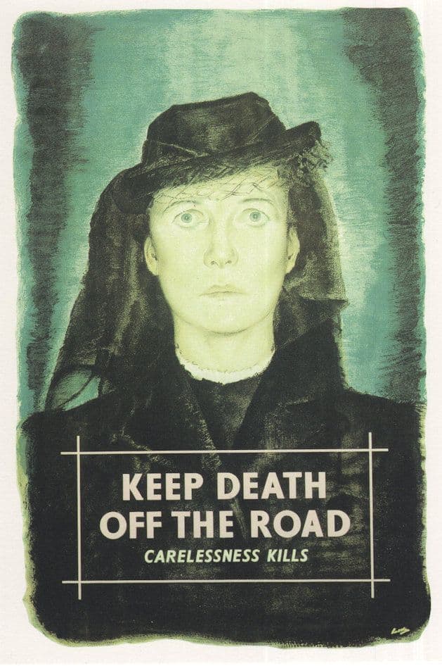 Keep Death Off The Road Disaster Book Poster Advertising Postcard