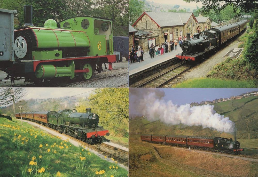 Keighley & West Valley Punch & Judy Railway Event Advertising 4x Postcard s