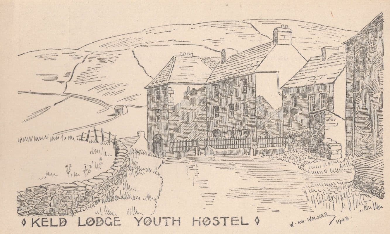 Keld Lodge Yorkshire Youth Hostel Old Postcard