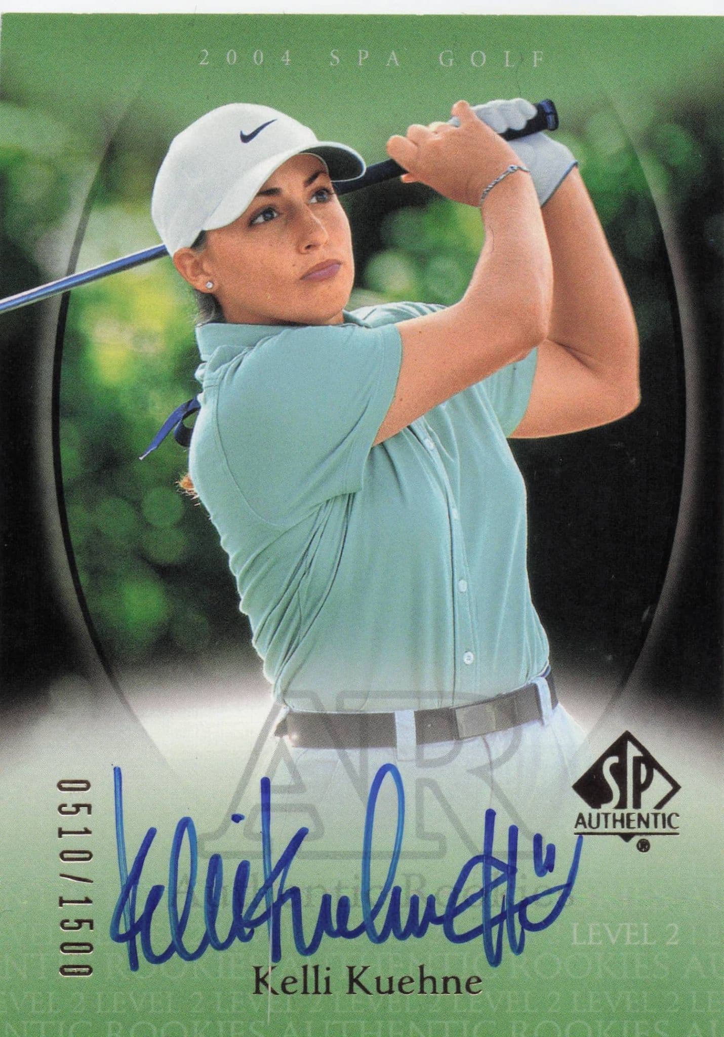 Kelli Kuehne Authentic Rookies 2004 Golf SP Hand Signed Autograph Card