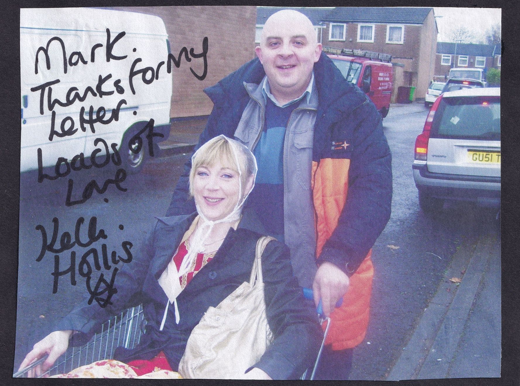 Kelly Hollis as Yvonne Karin Shameless DOUBLE Hand Signed Photo