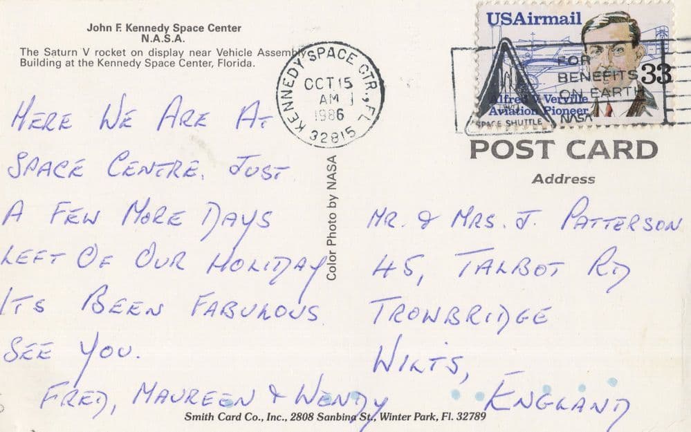 Kennedy Space Center 3x Postcard s incl Special Frank