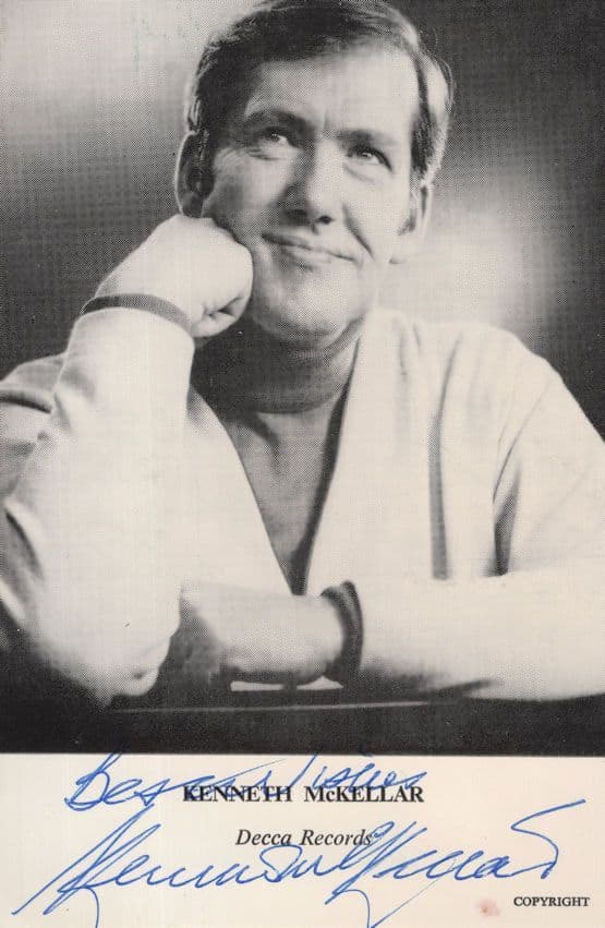 Kenneth McKellar Scottish Singer Rare 1960s Decca Records Hand Signed Photo