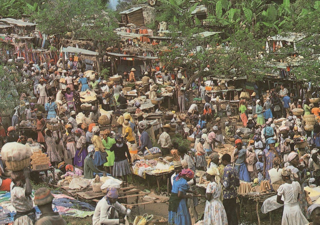 Kenscoff Haiti Friday Markets Rare Haitian Postcard