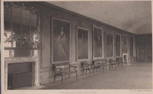 Kensington Palace London The Queens Royal Art Gallery Painting Antique Postcard