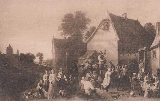 Kermesse Flamande Par Teniers Belgium Painting Bruxelles Museum Antique Postcard