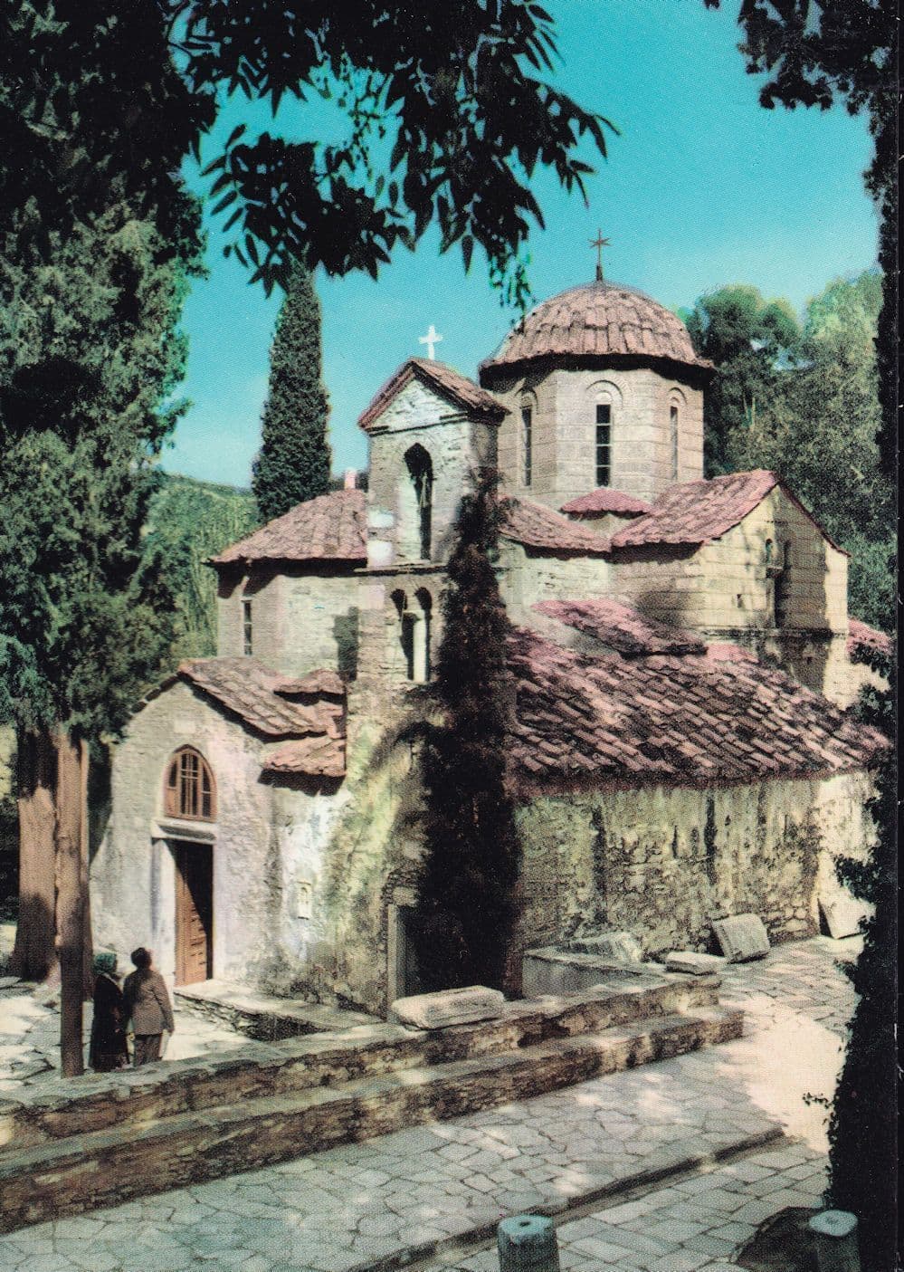 Kesariani Convent Church Athens Greece Postcard