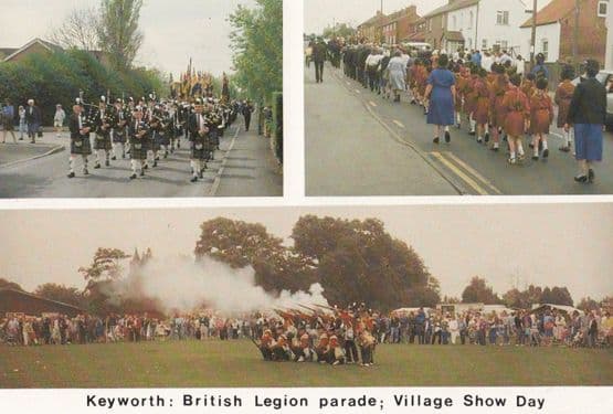 Keyworth British Legion Day March Carnival Nottingham Village Limited Postcard