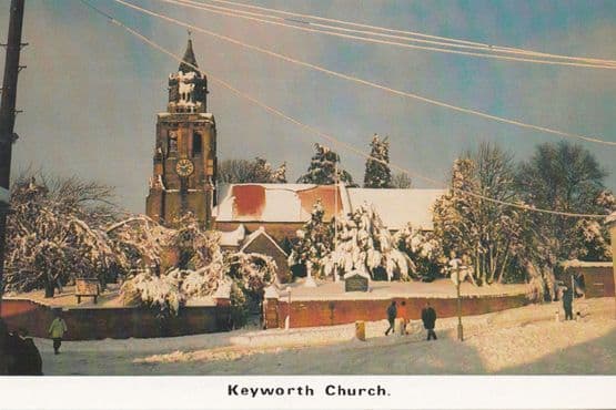 Keyworth Church Snow Christmas Nottingham Village Limited Edition 1000 Postcard