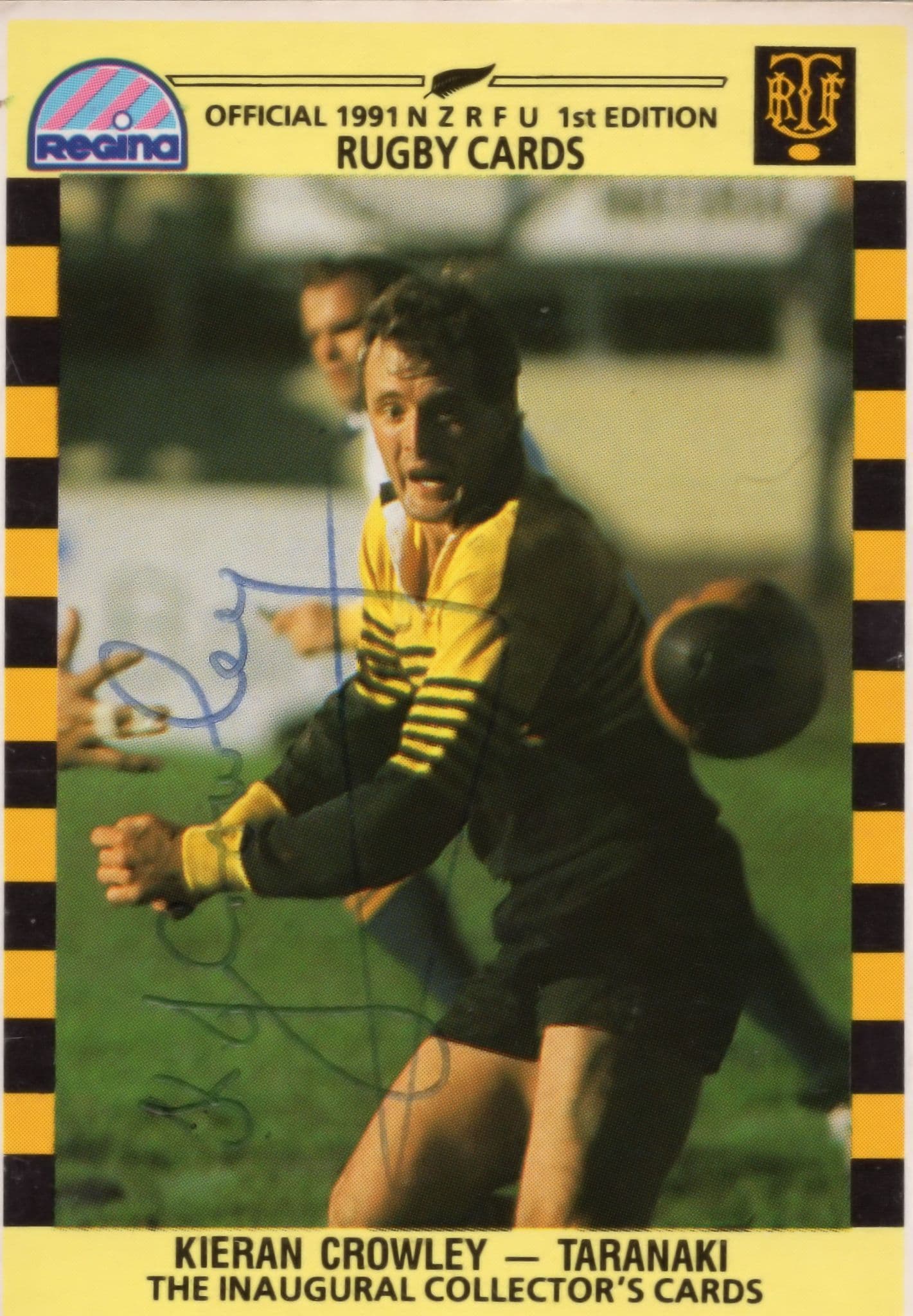 Kieran Crowley New Zealand Hand Signed Rugby 1991 World Cup Card Photo