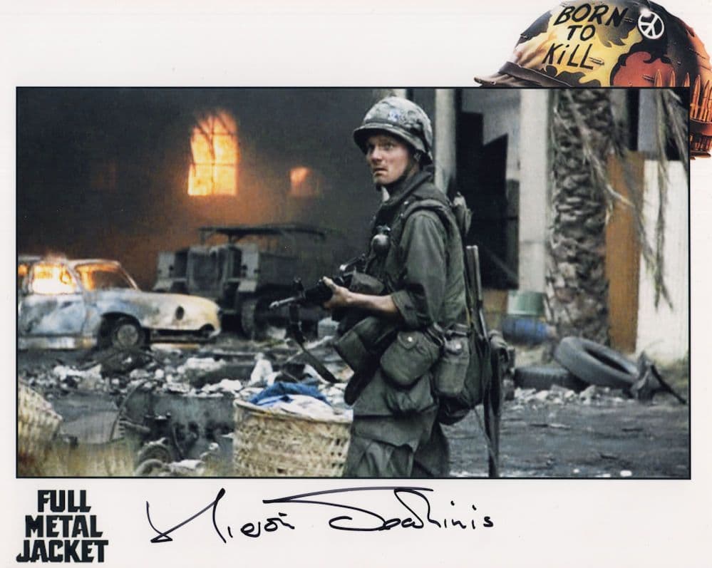 Kieron Jecchinis in Full Metal Jacket Large 10x8 Hand Signed Photo