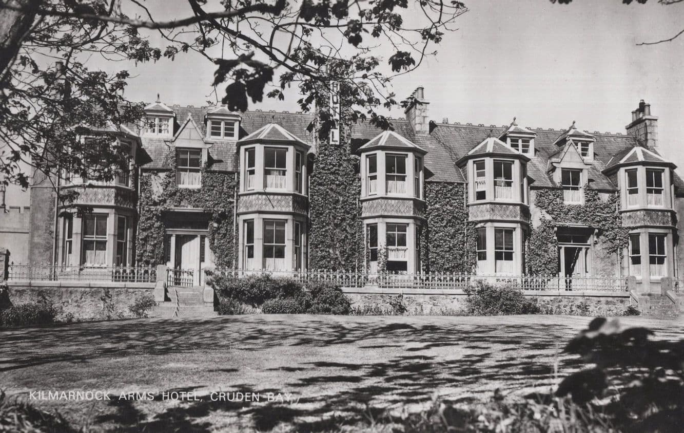 Kilmarnock Arms Hotel Cruden Scotland Fish Sale Postcard