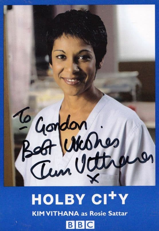 Kim Vithana as Rosie Slater Holby City BBC Rare Hand Signed Photo Cast Card