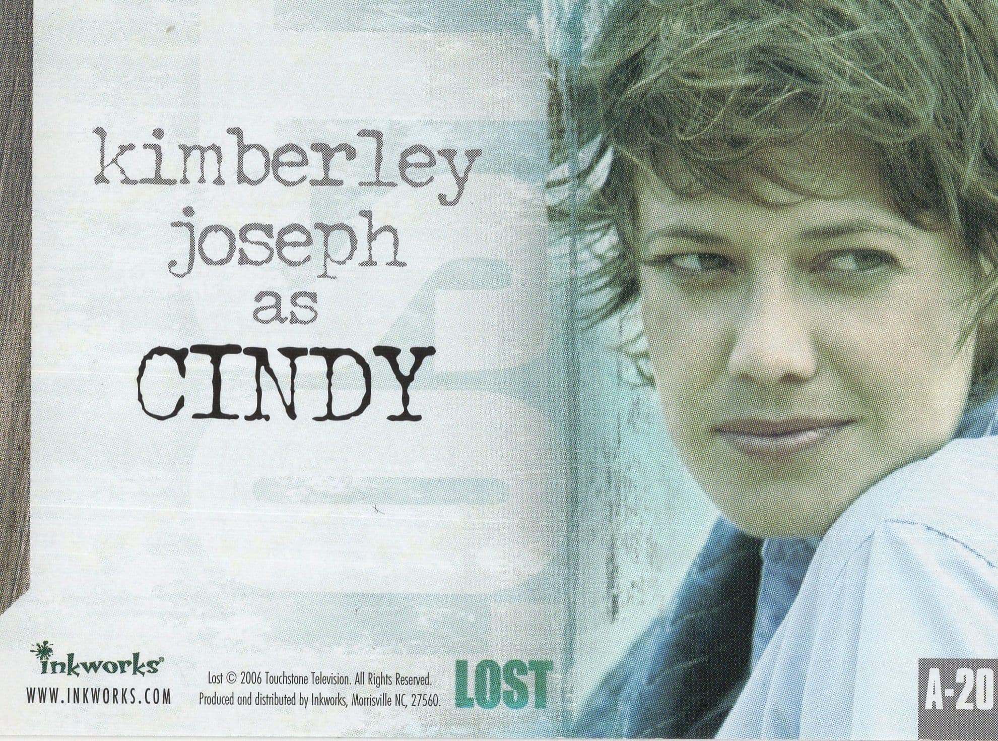 Kimberley Joseph Lost TV Show Hand Signed Autograph Card Photo