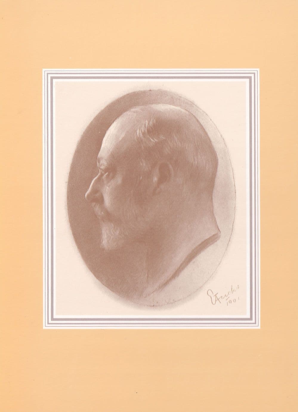 King Edward VII Portrait Stamp by Emil Fuch Museum Postcard