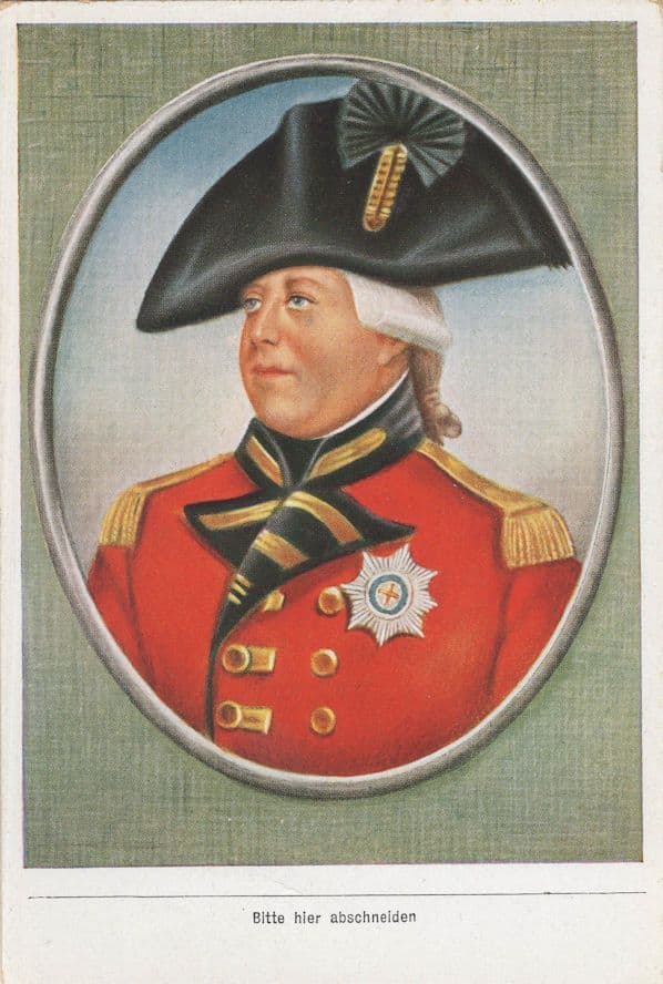 King George 3rd III Antique Painting Rare Cigarette Card