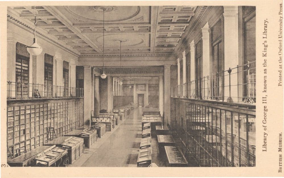King George III Library London Antique Postcard