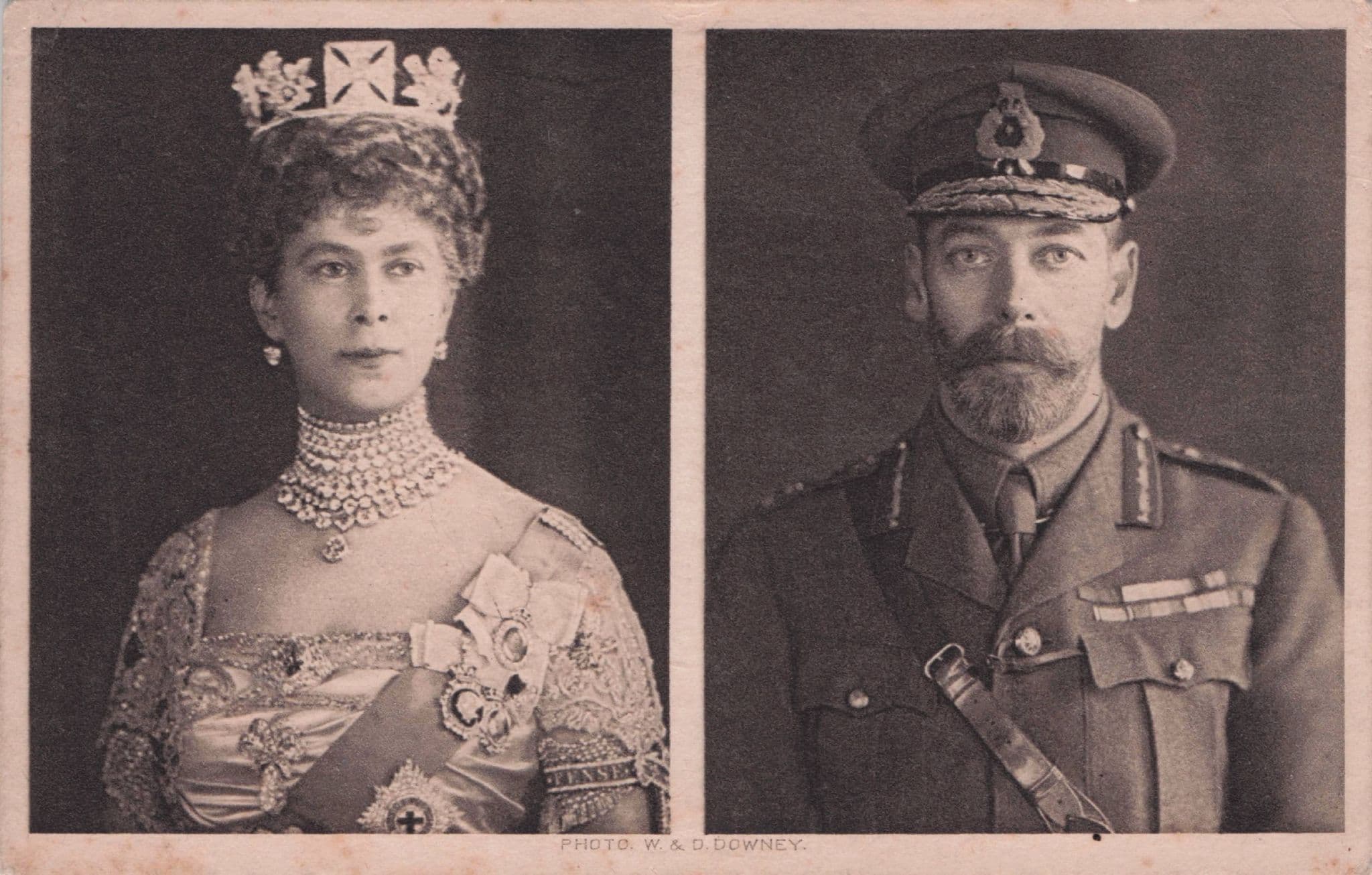 King George V & Queen Mary Printed Signed Rare 1914 WW1 Postcard