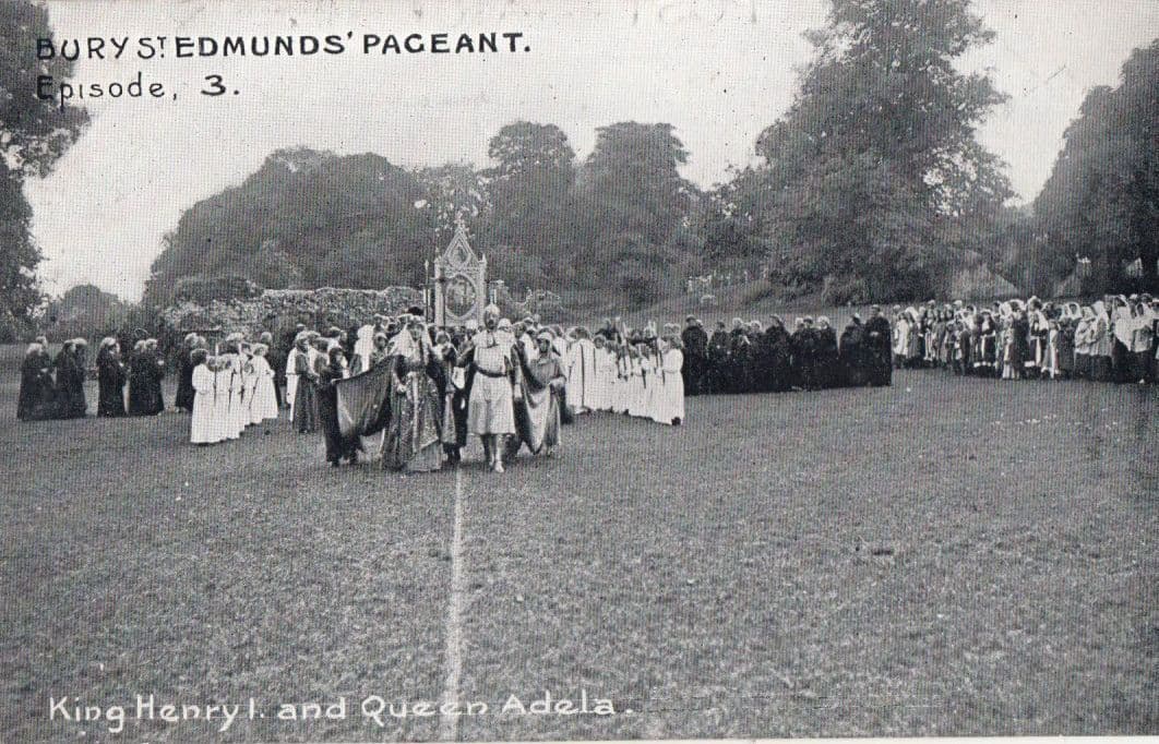 King Henry 1st Queen Adele Bury St Edmunds Pageant Suffolk Old Postcard