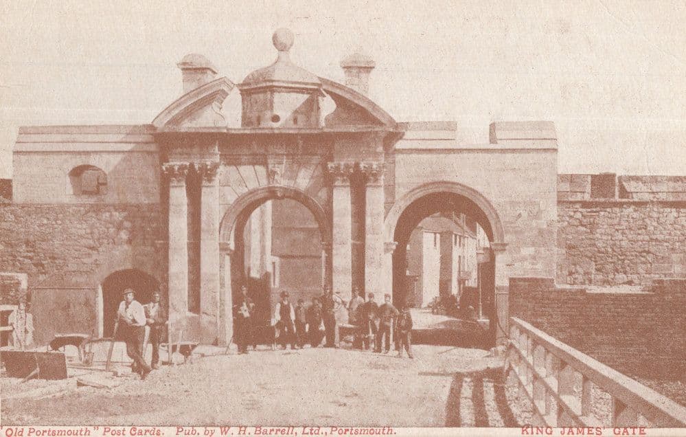 King James Gate Portsmouth Antique Postcard