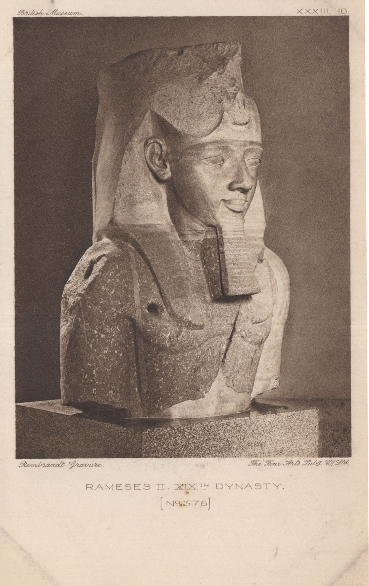 King Rameses II Egyptian Antique Statue Old Postcard