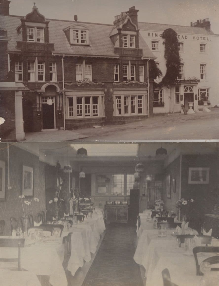Kings Head Hotel Harrow Restaurant 2x WW1 War RPC Postcard s