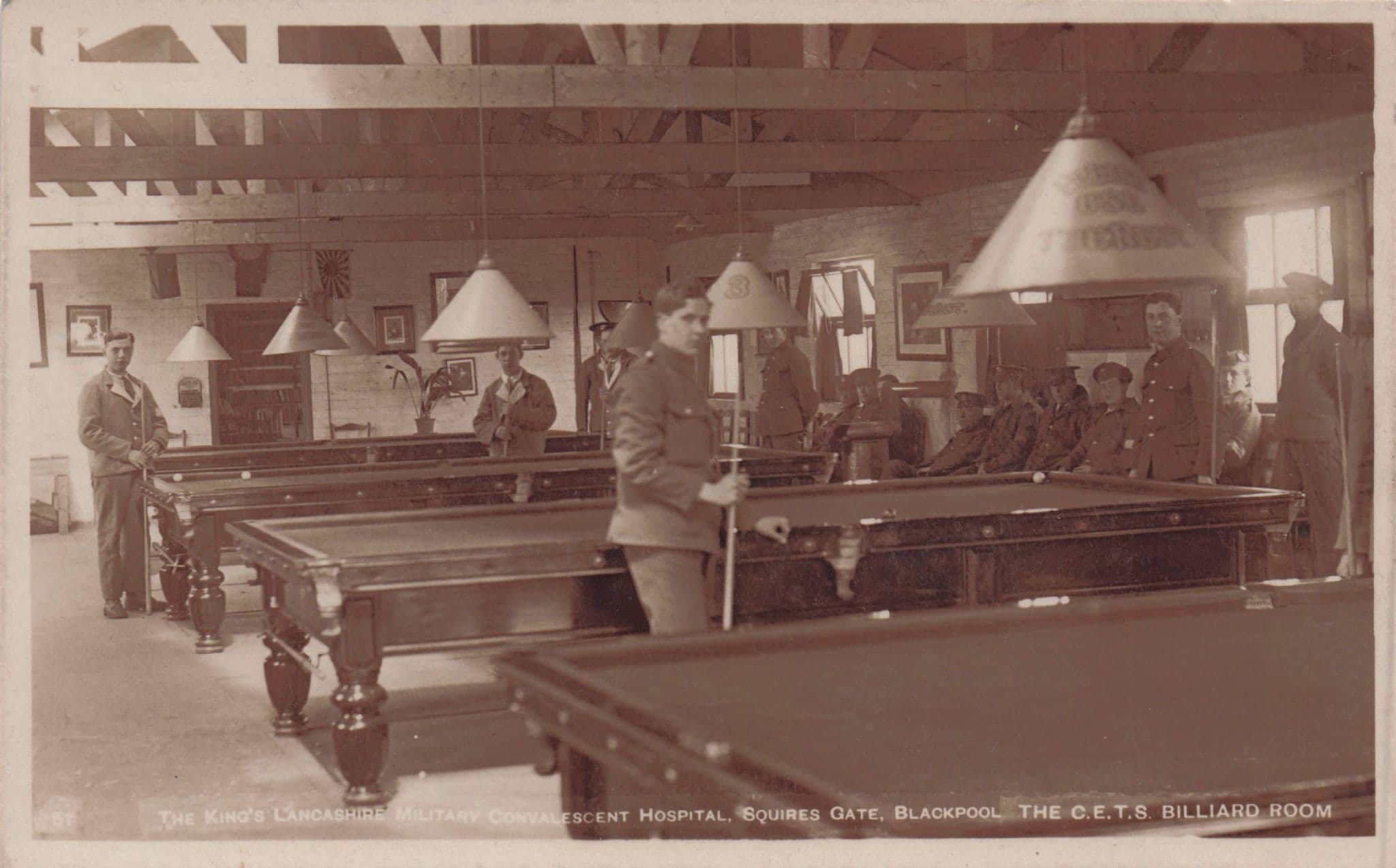 Kings Military Convalescent Hospital Blackpool Real Photo Old Postcard