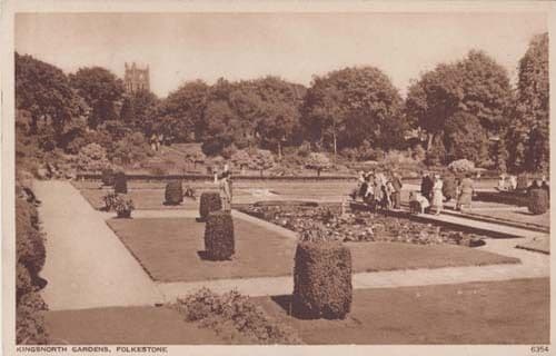 Kingsnorth Gardens Park Folkestone Kent Antique 1953 Coronation Frank Postcard