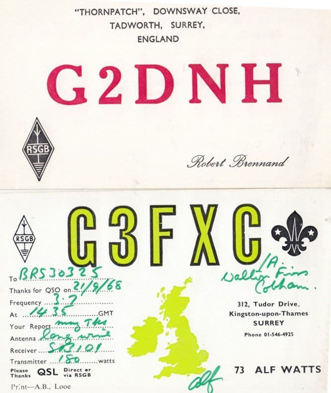 Kingston Upon Thames Surrey QSL Amateur Radio 1960s Postcard