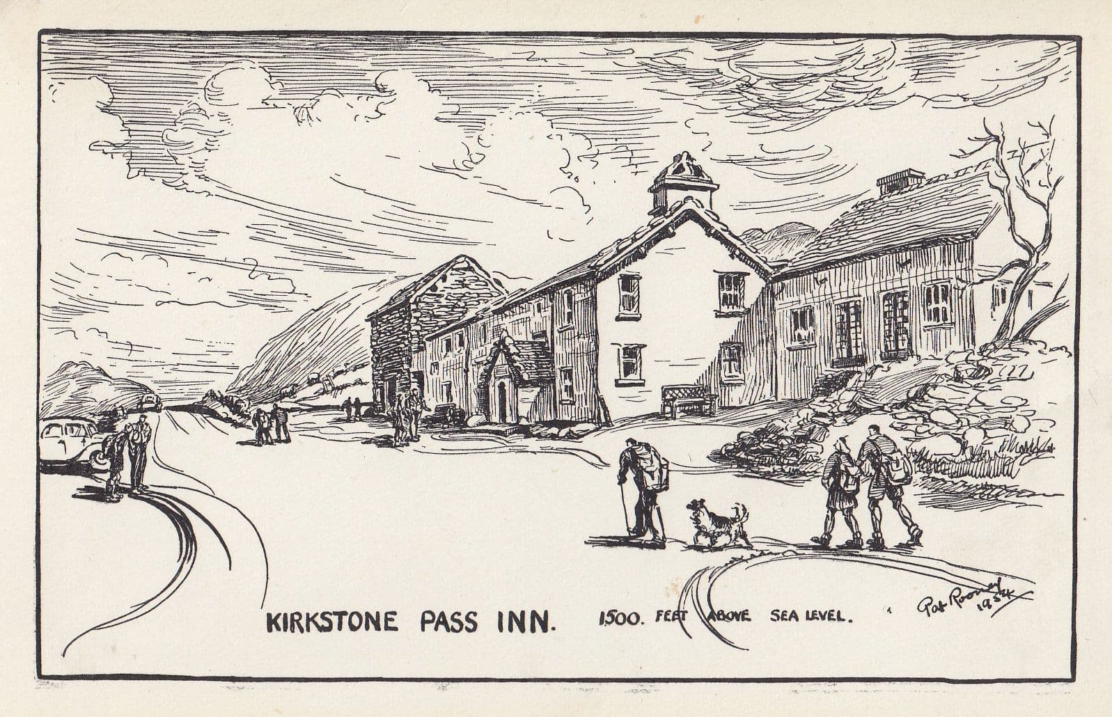 Kirkstone Pass Inn Hotel Cumbria Owners Sea Level Postcard
