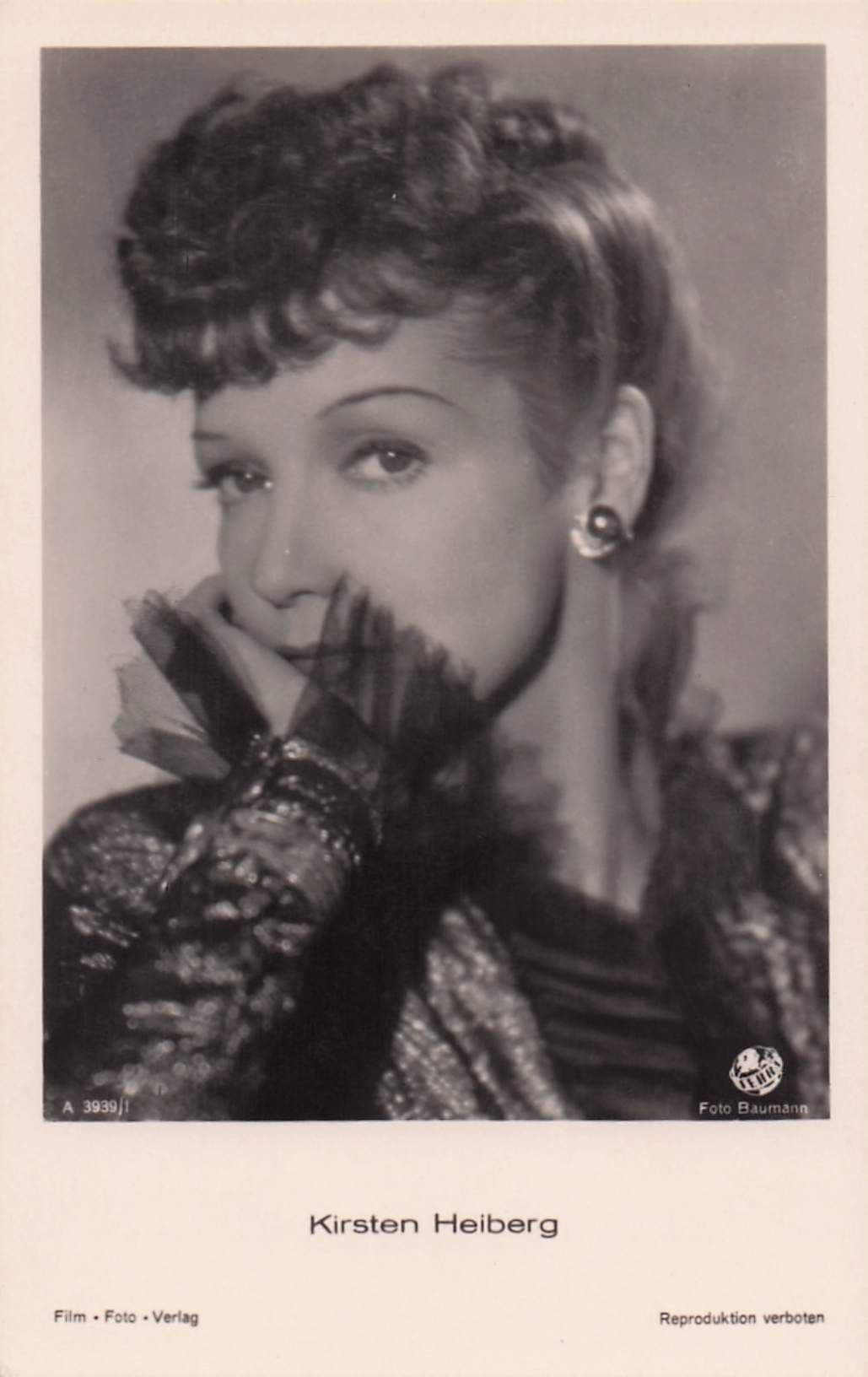 Kirsten Heiberg Titanic Ship Film Norwegian Actress Old RPC Postcard