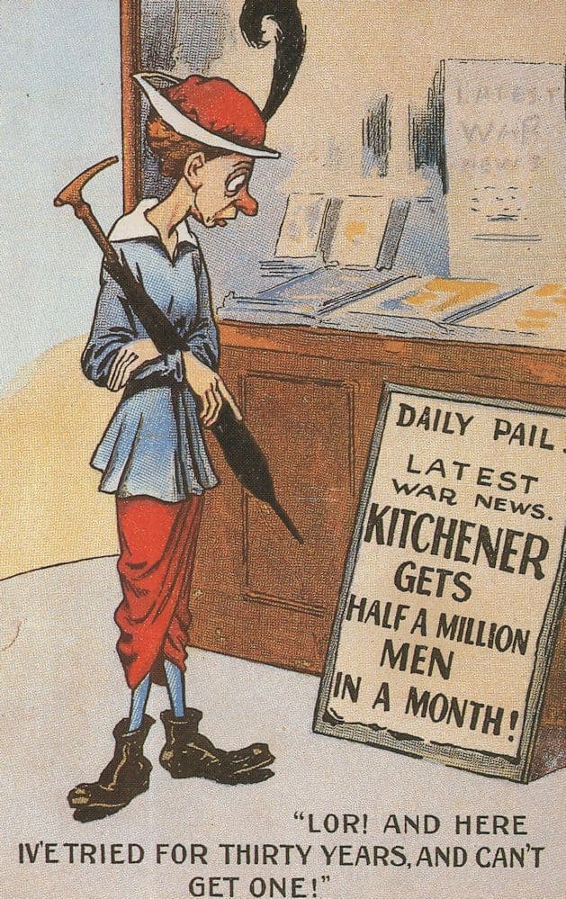 Kitchener Gets Half A Million Men In A Month Advertising Postcard