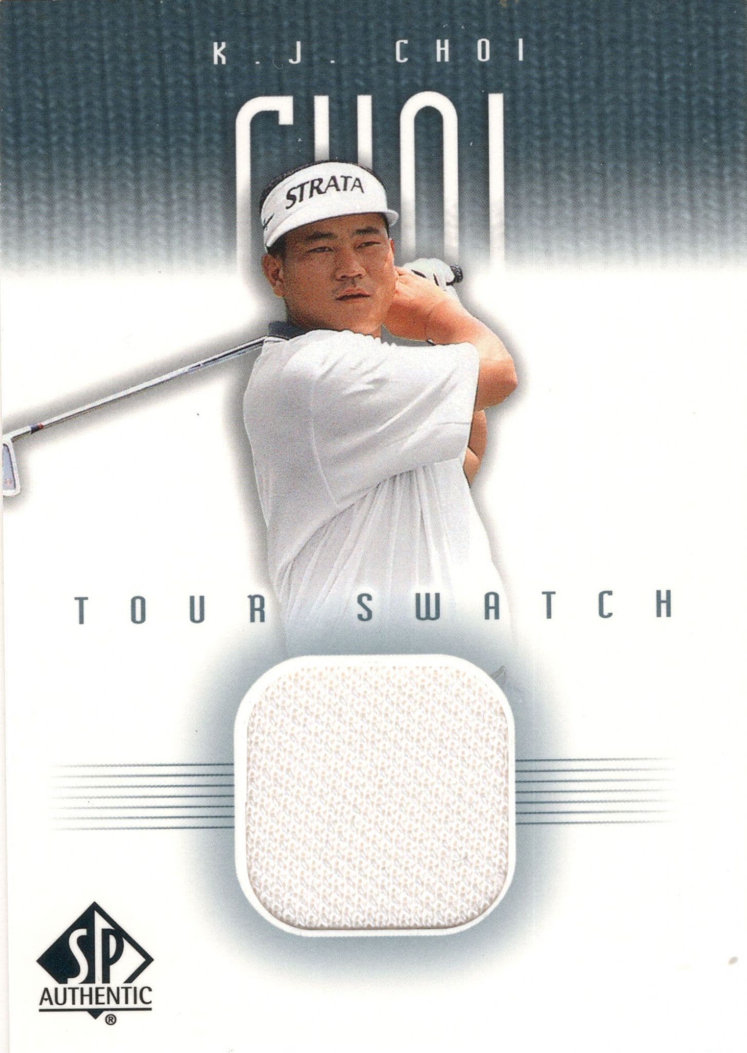KJ Choi Upper Deck Worn Tour Swatch Shirt Golf Rare Card