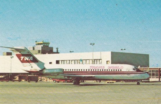 KLM Plane at Flughafen Airport Vintage Postcard