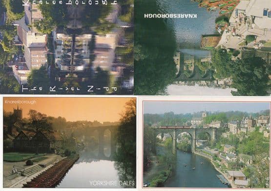 Knaresborough The River Yidd Bridge TWELVE 12x Mint Postcard s