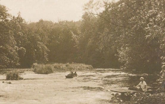 Knaresborough Yorkshire Conyngham Hall Boat Speed Rapids Large Postcard