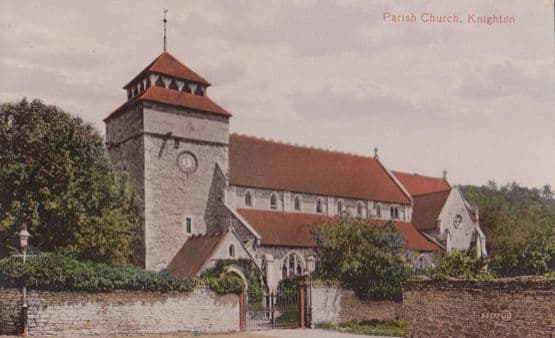 Knighton Church Powys 1912 Postcard