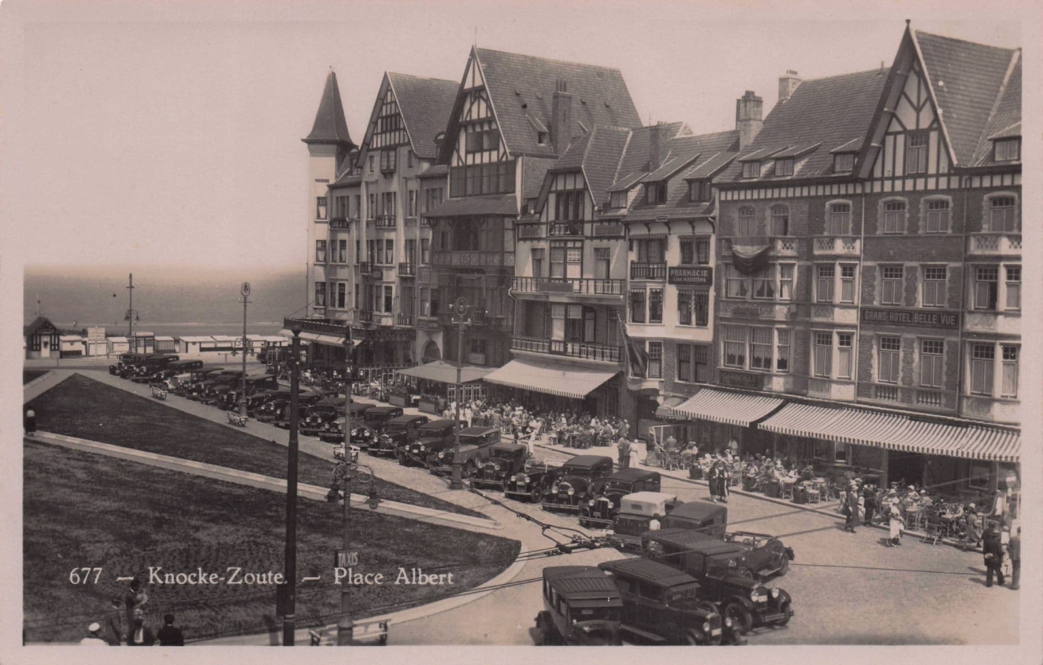 Knocke Zoute Place Albert Amazing Old Cars Transport Belgium RPC Postcard