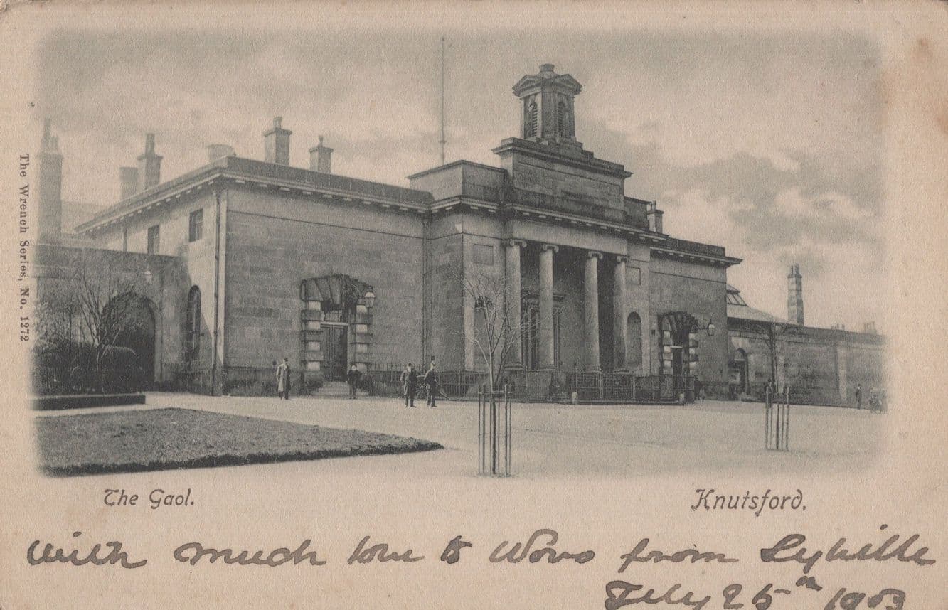 Knutsford Jail Goal Antique 1903 Cheshire Wrench Series Postcard