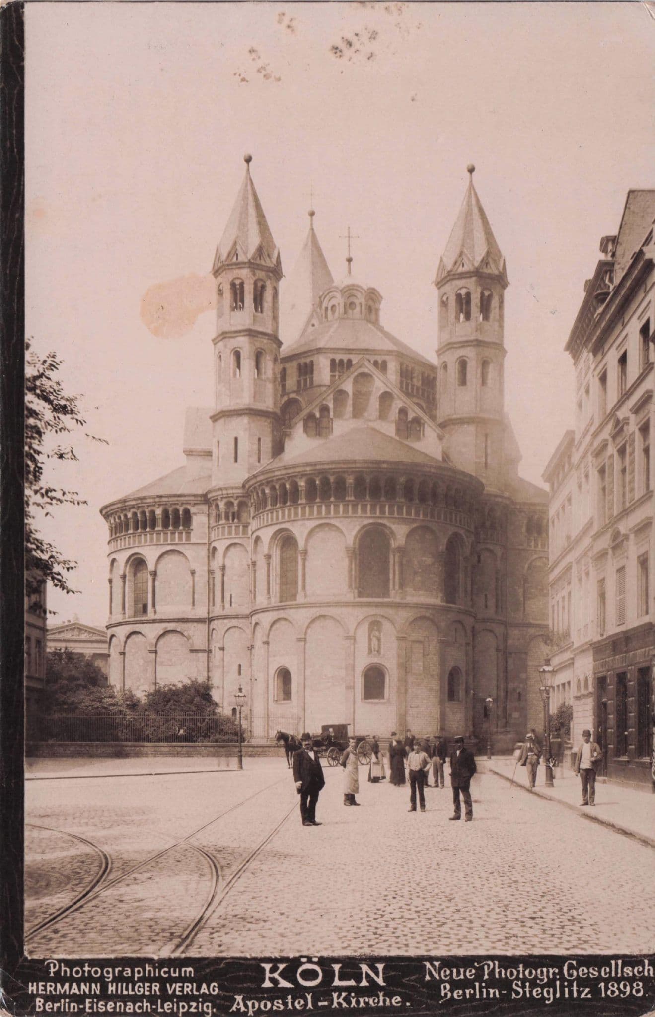 Koln 1898 Apostel Church German Real Photo Postcard